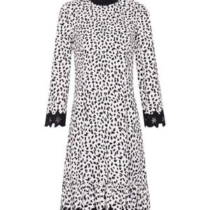 Rebecca Taylor Monochrome Patterned Dress
